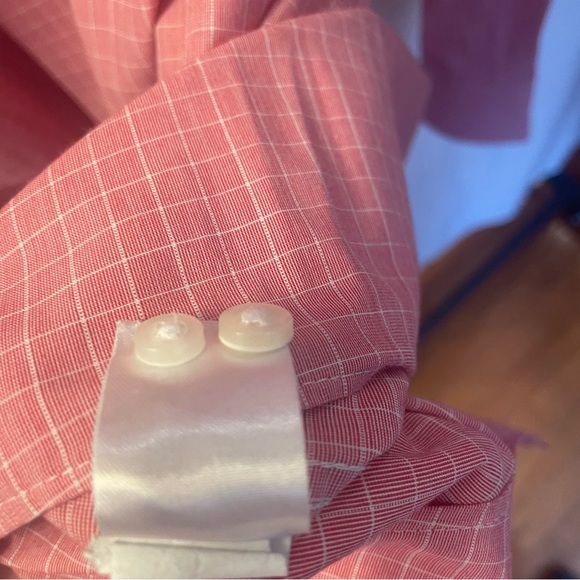 U.S. Polo Assn. Mens Size 18/18.5 XXL Pink Checkered Button-Down Long Sleeve - Picture 9 of 12